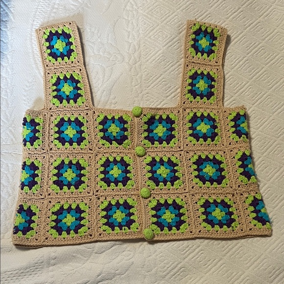 Zara Tops - Zara Multicolor Crochet Top